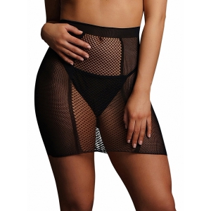Fustă Le Desir High-Waist Fishnet Negru pe Domnisoare.ro