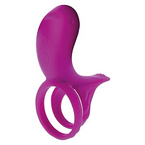 Inel Dublă Stimulare Couples Stimulator Ring Fuchsia pe Domnisoare.ro