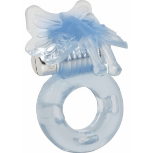 Inel Penis Basic Essentials Butterfly Enhancer Albastru pe Domnisoare.ro