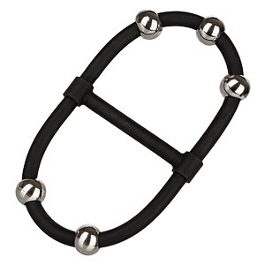 Inel Penis Beaded Dual Silicone Maximizer Negru