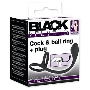 Inel Penis Black Velvets 3 În 1 Negru