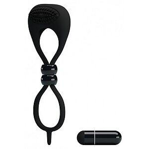 Inel Penis Cu Vibrații Pretty Love Locker Negru