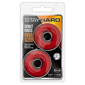 Inele Penis Stay Hard Donut Oversized Roșu