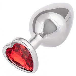 Jewel Large Ruby Heart Plug Roșu pe Domnisoare.ro