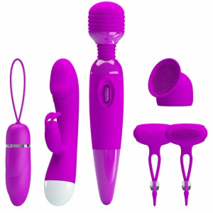 Kit Purple Desire 4 Piese Vibratoare Pentru Stimulare Variată Mov pe Domnisoare.ro