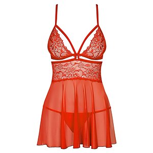 Lenjerie Babydoll Obsessive 838-BAB Roșu S-M