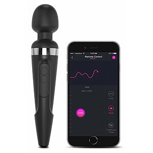 Lovense Domi 2 Mini Wand Massager Negru pe Domnisoare.ro