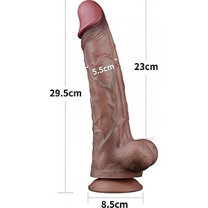 Lovetoy Platinum Dual-Layer 29.5cm cu Ventuză