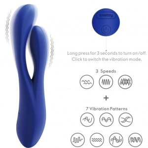 Lovetoy Pulse – Vibrator Reîncărcabil, 3 Intensități, 7 Moduri Albastru