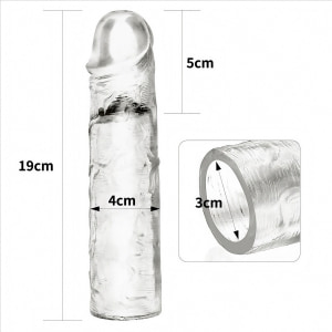 Lovetoy Shameless Clear: Manșon Elastic +5 cm Transparent