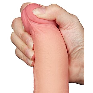 LoveToy Sliding Skin Dildo 20 cm – Realist, Ventuză