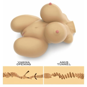 LoveToy Streetgirls 6 Torso Realist cu 2 Intrări, 5 Kg