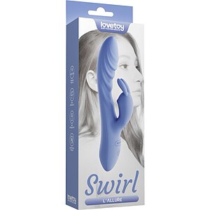 Lovetoy Swirl Vibrator Din silicon, 3+7, Reîncărcabil Mov