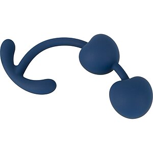 Magic Shiver Duo Bile Kegel — Silicon Catifelat 15,5 cm Albastru pe Domnisoare.ro