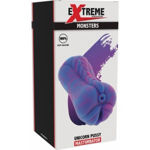 Masturbator Unicorn EXTREME Acces Dublu 14.5 și 9 cm Mov