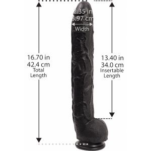 Maxi Dildo Penis Rambone 38cm Negru