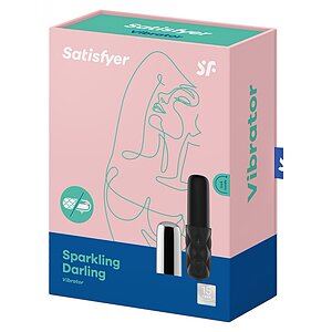Mini Vibrator Satisfyer Sparkling Darling Chrome Negru