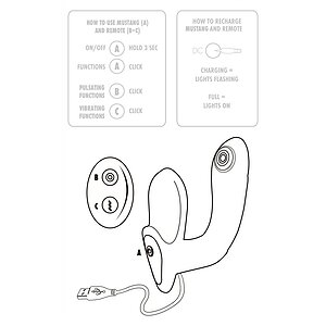 Mustang Prostate Massager Negru