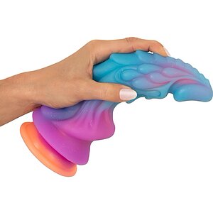 Mystic Dragon – Dildo Fosforescent cu Ventuză Puternică 21.5cm Multicolor