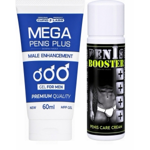 Pachet Gel Mărire Penis Mega Penis Plus 65ml Și Cremă Pentru Potență Penis Booster 125ml Pachet Gel Mărire Penis Mega Penis Plus 65ml Și Cremă Pentru Potență Penis Booster 125ml pe Domnisoare.ro