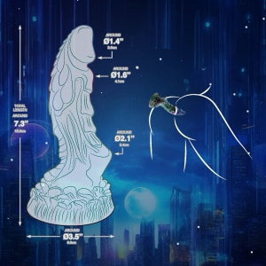 NMC Dildo 18,5 cm Din silicon Lichid, cupă De Aspirație Multicolor