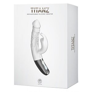 NMC Titanz 7 — Vibrator Din silicon, 10 Vibrații +10 Rotații Alb