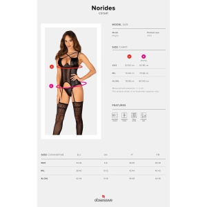 Corset Obsessive Norides Negru M-L