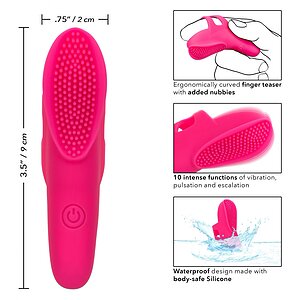 Nubby Vibe Roz – Stimulator Deget 10 Moduri, Reîncărcabil
