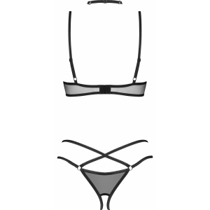 Set 3 Piese Obsessive Donarella Negru XS-S