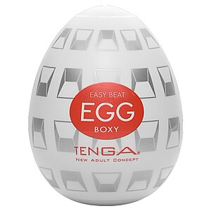 Ou TENGA Boxy Compact cu Textură Gradată 7cm Alb Ou TENGA Boxy Compact cu Textură Gradată 7cm Alb pe Domnisoare.ro