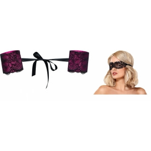 Pachet Cătușe Obsessive Roseberry Mov + Mască Obsessive A710 Negru Pachet Cătușe Obsessive Roseberry Mov + Mască Obsessive A710 Negru pe Domnisoare.ro