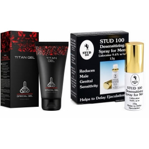 Pachet Cremă Mărirea Penisului Titan Gel Original + Spray Stud 100 Original pe Domnisoare.ro