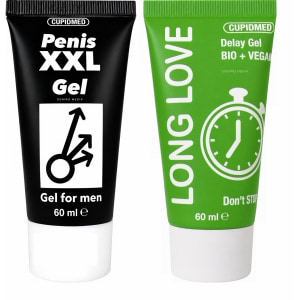 Pachet Gel Ejaculare Precoce Long Love 50ml + Gel Mărirea Penisului Mr XXL Gel 50ml pe Domnisoare.ro