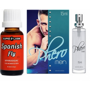Pachet Parfum cu Feromoni Pheromen 15ml + Picături Afrodisiace Spanish Fly 20ml Pachet Parfum cu Feromoni Pheromen 15ml + Picături Afrodisiace Spanish Fly 20ml pe Domnisoare.ro