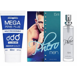 Pachet Parfum cu Feromoni Pheromen 15ml Și Gel Mărire Penis Mega Penis Plus 65ml Pachet Parfum cu Feromoni Pheromen 15ml Și Gel Mărire Penis Mega Penis Plus 65ml pe Domnisoare.ro