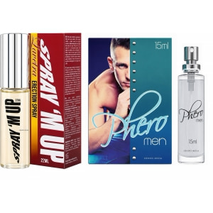 Pachet Parfum cu Feromoni Pheromen 15ml + Spray Erecție Spray M-Up 22ml Pachet Parfum cu Feromoni Pheromen 15ml + Spray Erecție Spray M-Up 22ml pe Domnisoare.ro