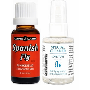Pachet Picături Afrodisiace Spanish Fly 20ml + Special Cleaner Love Toys 50ml Pachet Picături Afrodisiace Spanish Fly 20ml + Special Cleaner Love Toys 50ml pe Domnisoare.ro