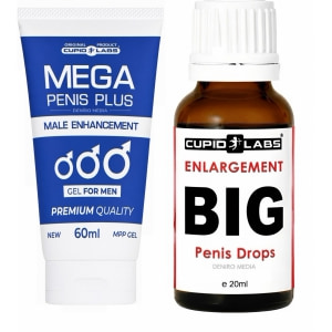 Pachet Picături Big Penis Drops 20ml Și Gel Mărire Penis Mega Penis Plus 65ml pe Domnisoare.ro