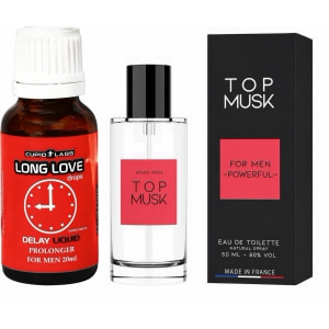 Pachet Picături Ejaculare Precoce Long Love 20ml + Parfum Feromoni Top Musk 75ml Pachet Picături Ejaculare Precoce Long Love 20ml + Parfum Feromoni Top Musk 75ml pe Domnisoare.ro