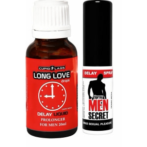 Pachet Spray Ejaculare Precoce Men Secret 15ml + Picături Ejaculare Precoce Long Love 20ml pe Domnisoare.ro