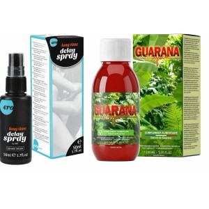 Pachet Spray HOT Delay 50 ml + Afrodisiac Guarana ZN Special 100ml pe Domnisoare.ro