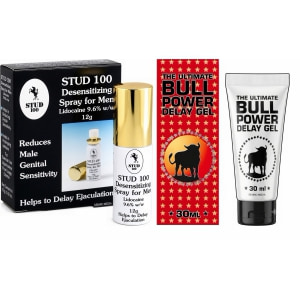 Pachet Spray Stud 100 Original + Gel Ejaculare Prematură Bull Power Delay 30ml pe Domnisoare.ro