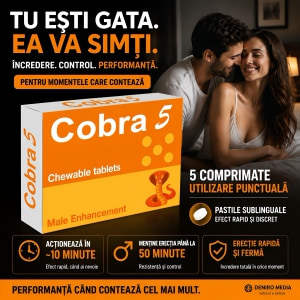Pastile Masticabile Cobra pentru Erecție 5 Bucăți