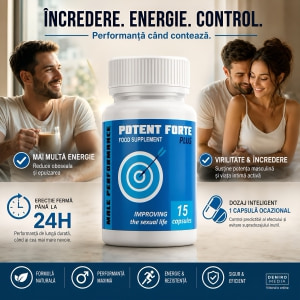 Pastile Potent Forte Plus 15 capsule