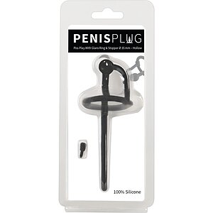 Penis Plug Wet Play With Stop Negru