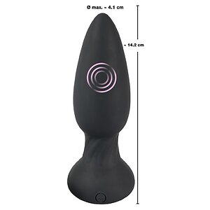 Plug Anal Black Velvets RC Vibrating Negru