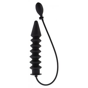 Plug Anal Gonflabil Hidden Desire — Striații Negru 28cm Plug Anal Gonflabil Hidden Desire — Striații Negru 28cm pe Domnisoare.ro