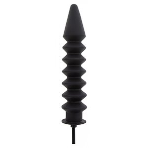 Plug Anal Gonflabil Hidden Desire — Striații Negru 28cm