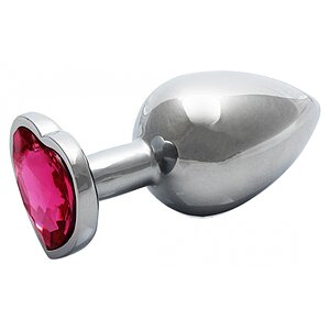 Plug Anal Heart Gem Medium Argintiu Plug Anal Heart Gem Medium Argintiu pe Domnisoare.ro