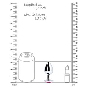 Plug Anal Heart Gem Medium Argintiu
